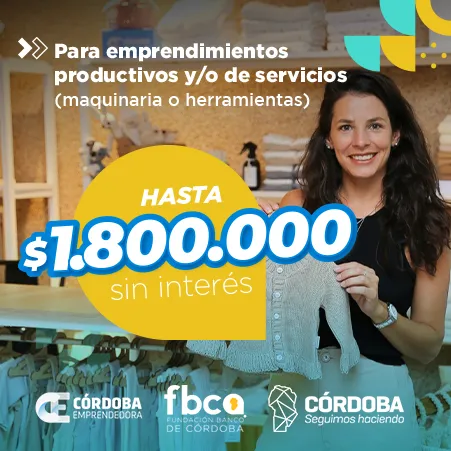 Esquema visual de la Línea de Crédito para Iniciar Emprendimientos de Córdoba Emprendedora