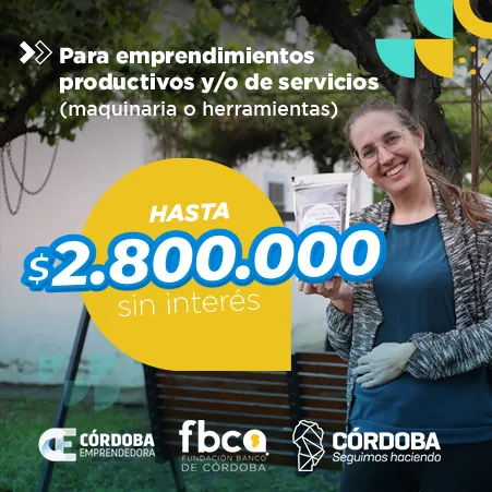 Esquema visual de las Líneas de Crédito de la Fundación Banco de Córdoba para emprendedores