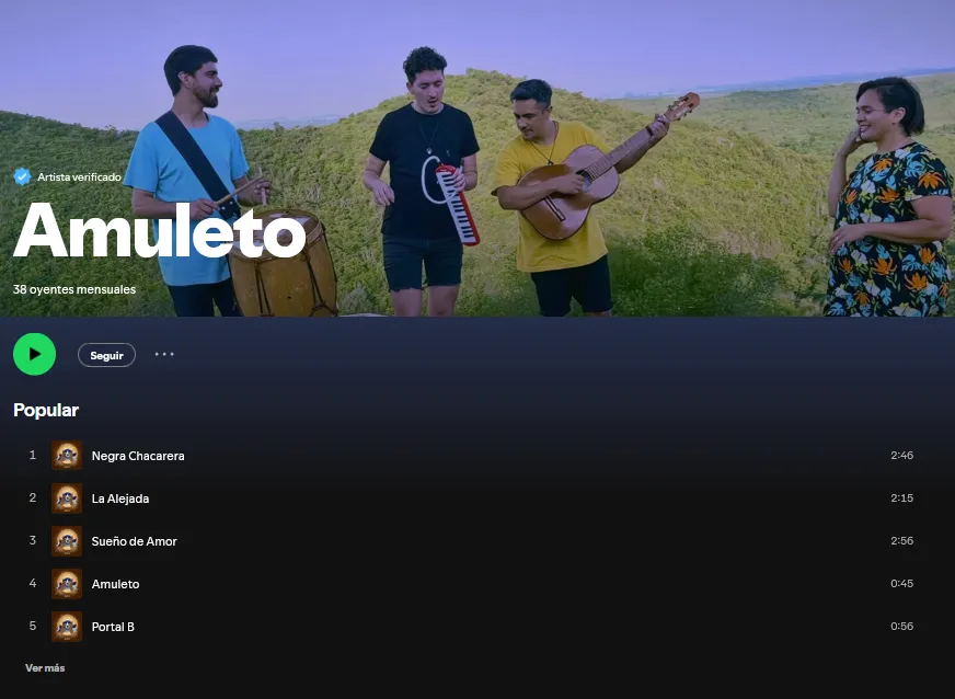 Portada de Spotify de Amuleto