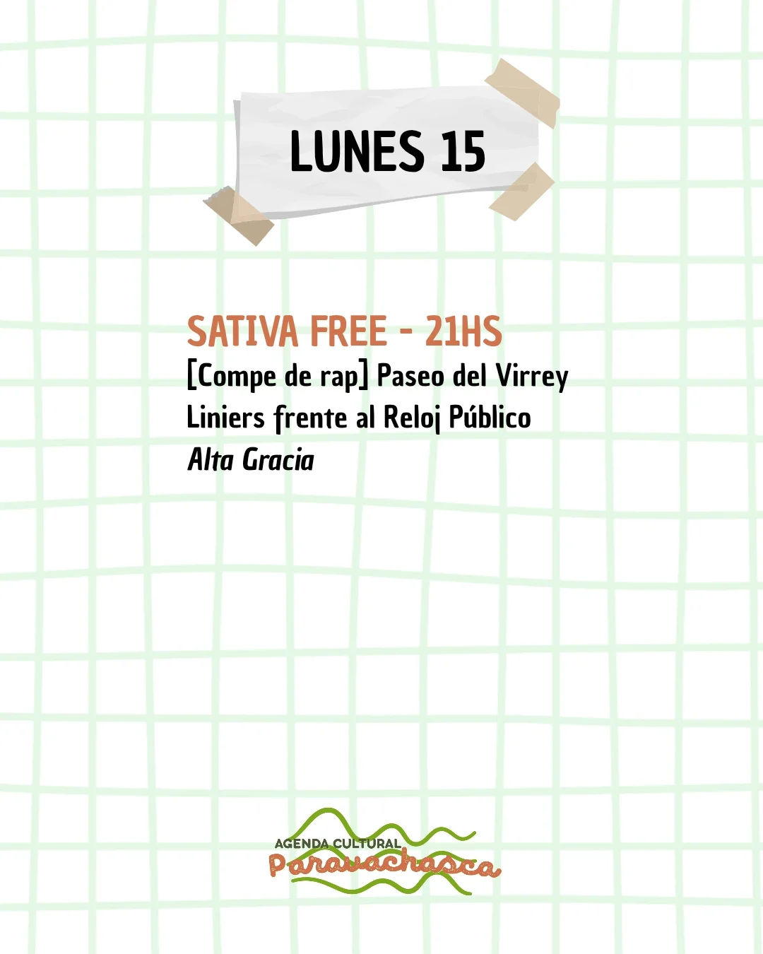 Agenda del Corredor Escénico Paravachasca para lunes 15 de diciembre: espectáculos, talleres y propuestas artísticas en distintos espacios del valle
