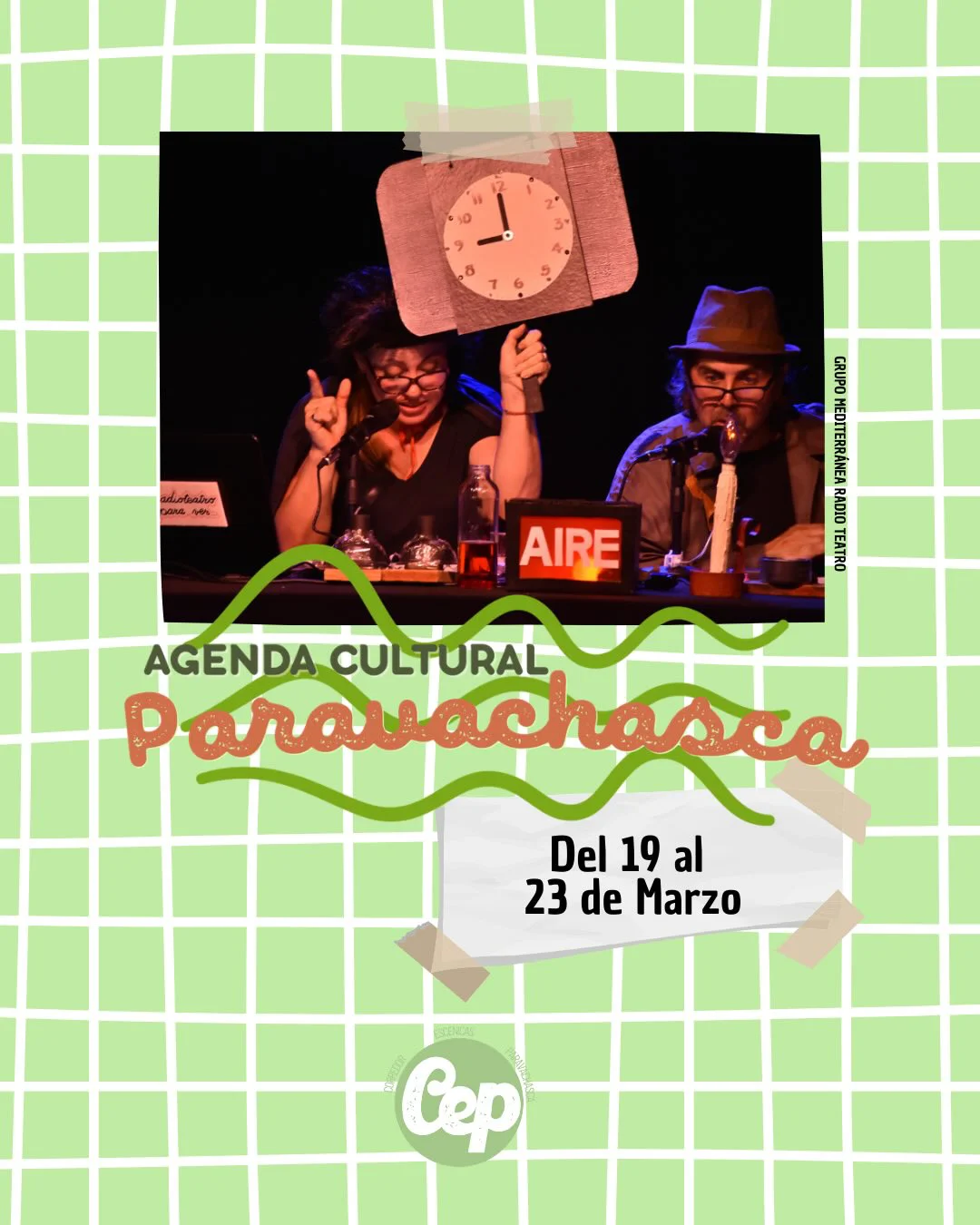 Agenda Cultural del Corredor Escénicas Paravachasca del 19 de marzo al 23 de marzo, espacios culturales y eventos del Valle de Paravachasca - Alta Gracia