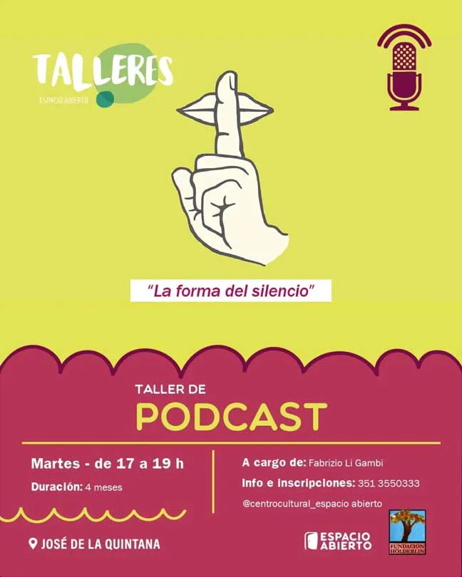 Podcast  Espacio orientado a la producción de contenidos sonoros y narrativas digitales. Día y horario: martes – 17:00 hs.