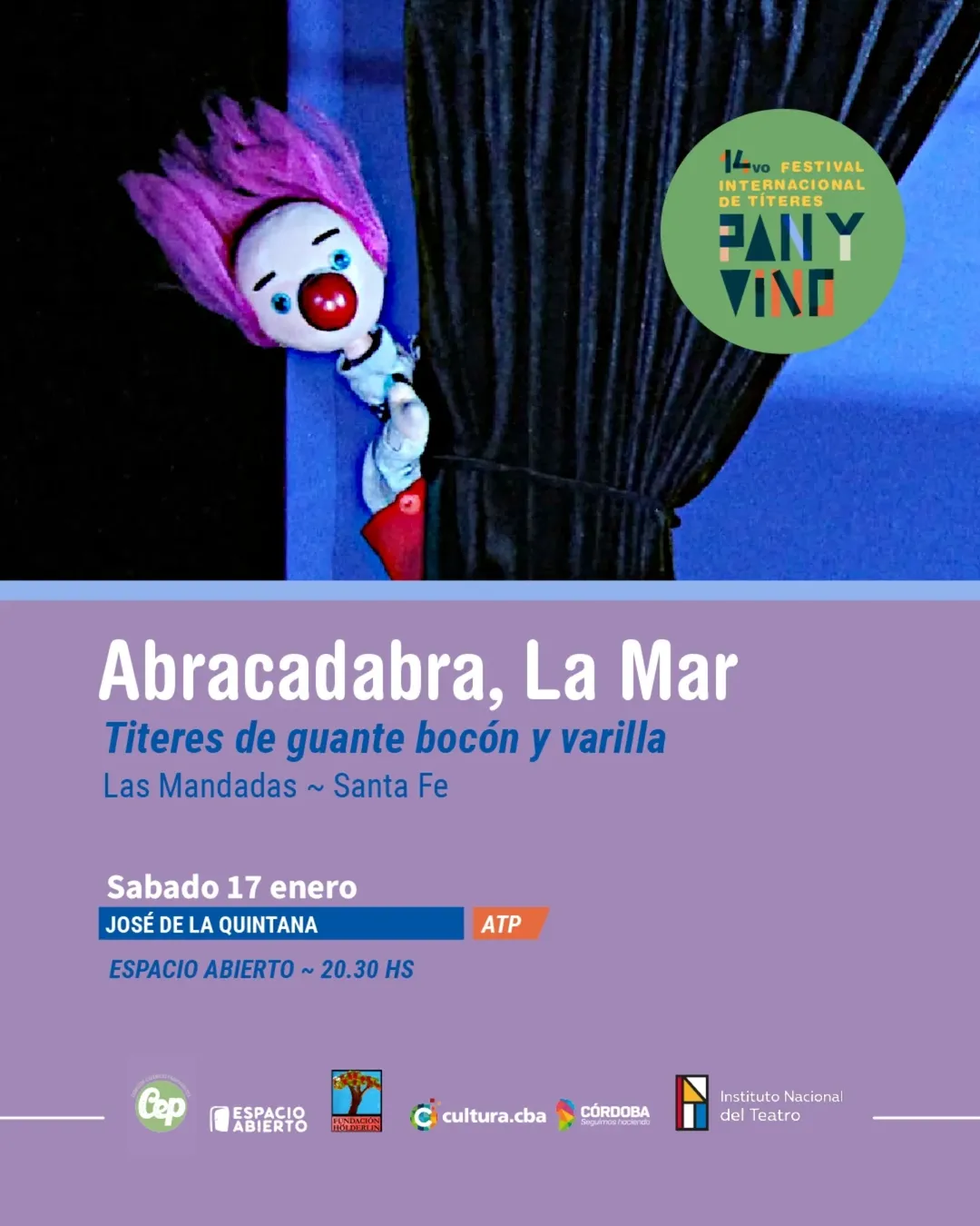 se presenta desde Santa Fe el grupo Las Mandadas. Obra: "Abracadabra, La Mar" . Para toda la familia.