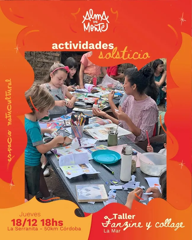 Talleres artísticos del Ciclo Arte&Monte con joyería artesanal y collage inspirados en el monte nativo en La Serranita 1
