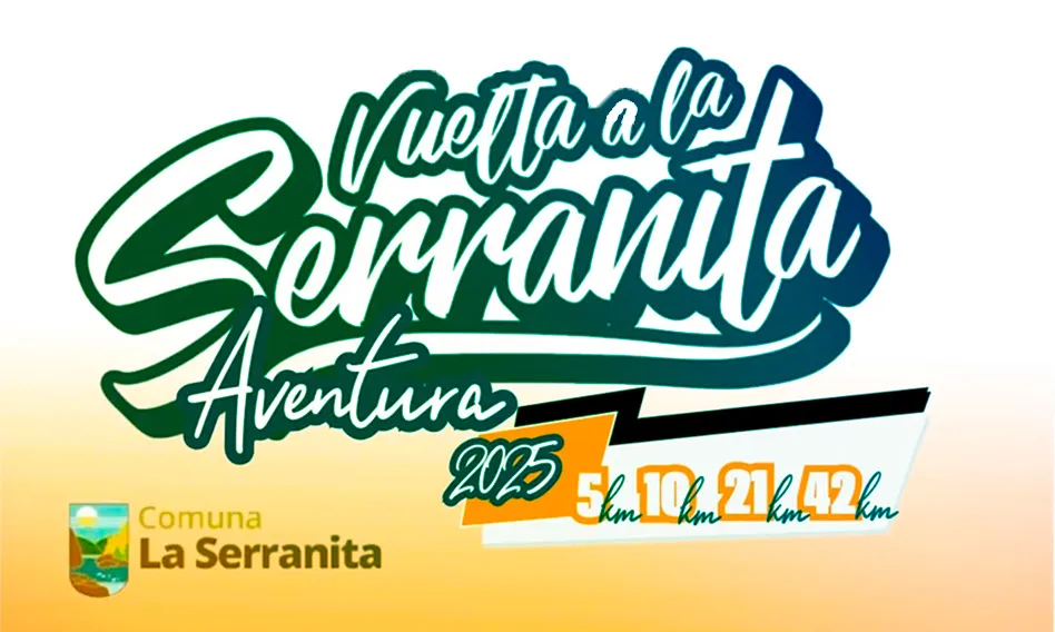 Portada con Logo de la Vuelta a la serranita 2025 Portada con Logo de la Vuelta a la serranita 2025, 5km, 10km, 21km, 42km