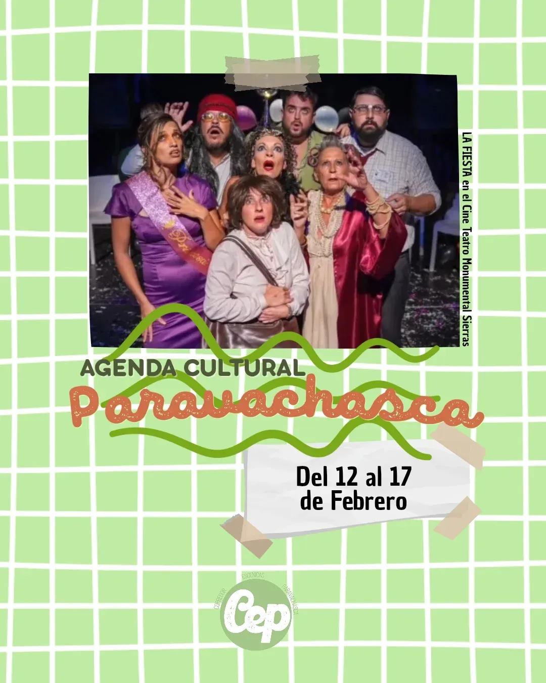 Agenda Cultural del Corredor Escénicas Paravachasca del 12 de febrero al 17 de febrero, espacios culturales y eventos del Valle de Paravachasca - Alta Gracia