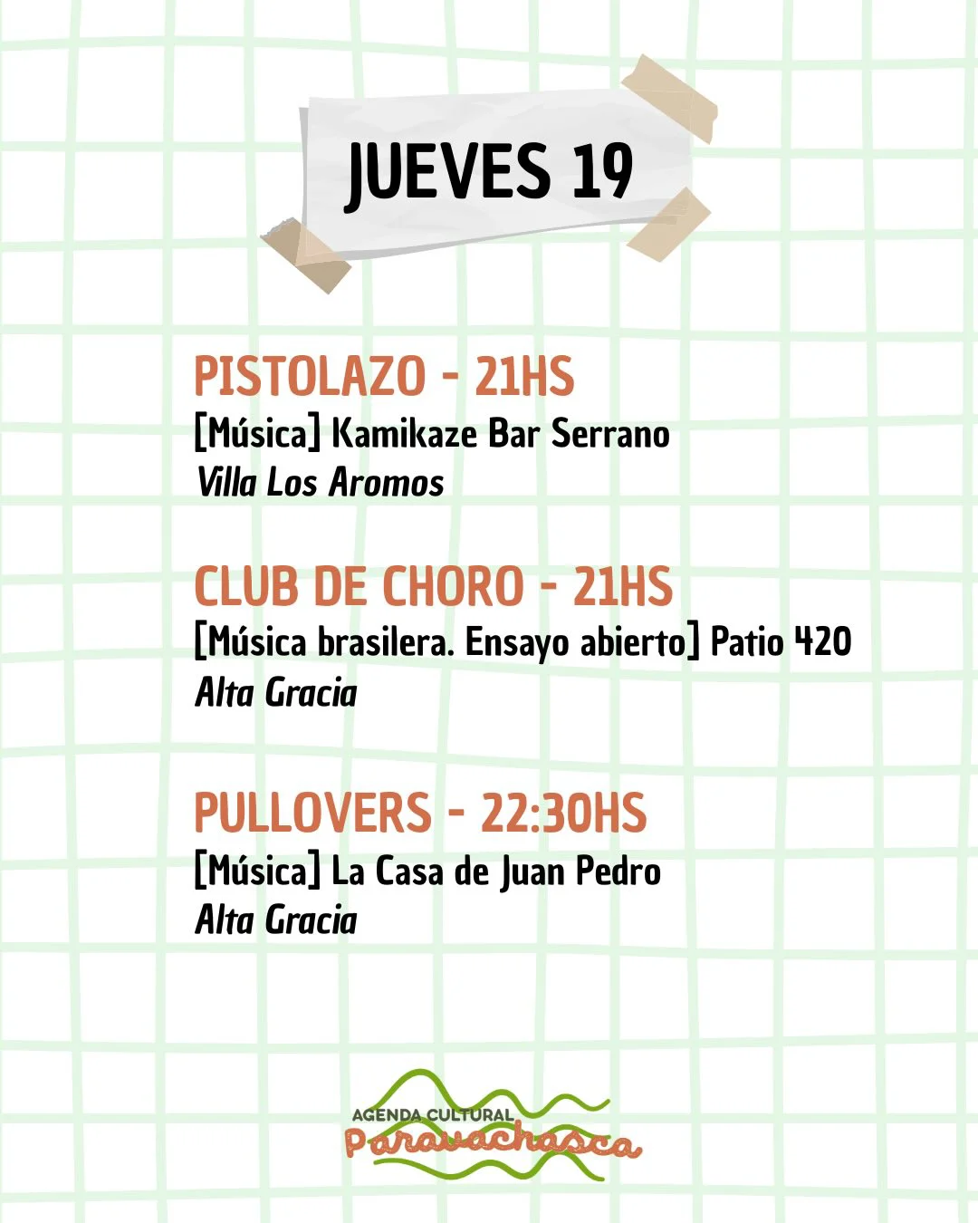 Agenda Cultural del Corredor Escénico Paravachasca para jueves 19 de marzo: espectáculos, talleres y propuestas artísticas en distintos espacios del valle. 1