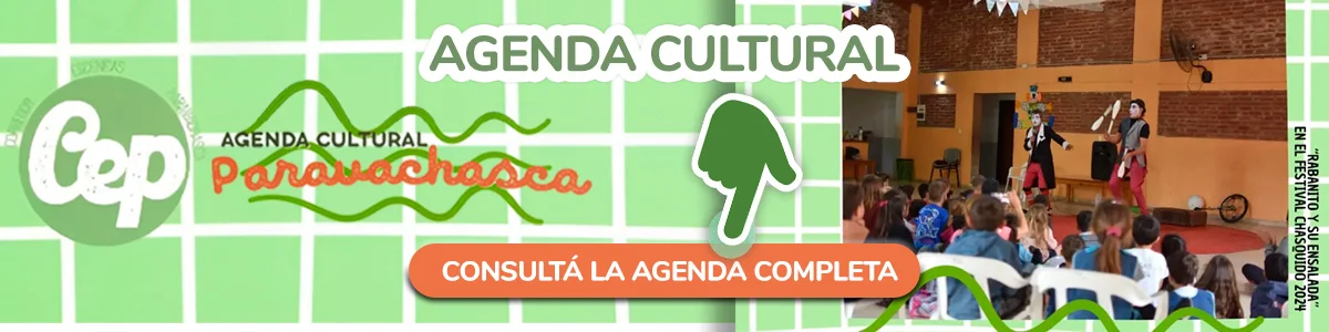 Banner. Rabanito y su Ensalada en el Festival Chasquido 2024. Agenda Cultural del Corredor Escénicas Paravachasca del 18 al 22 de junio, espacios culturales y eventos del Valle de Paravachasca, Alta Gracia